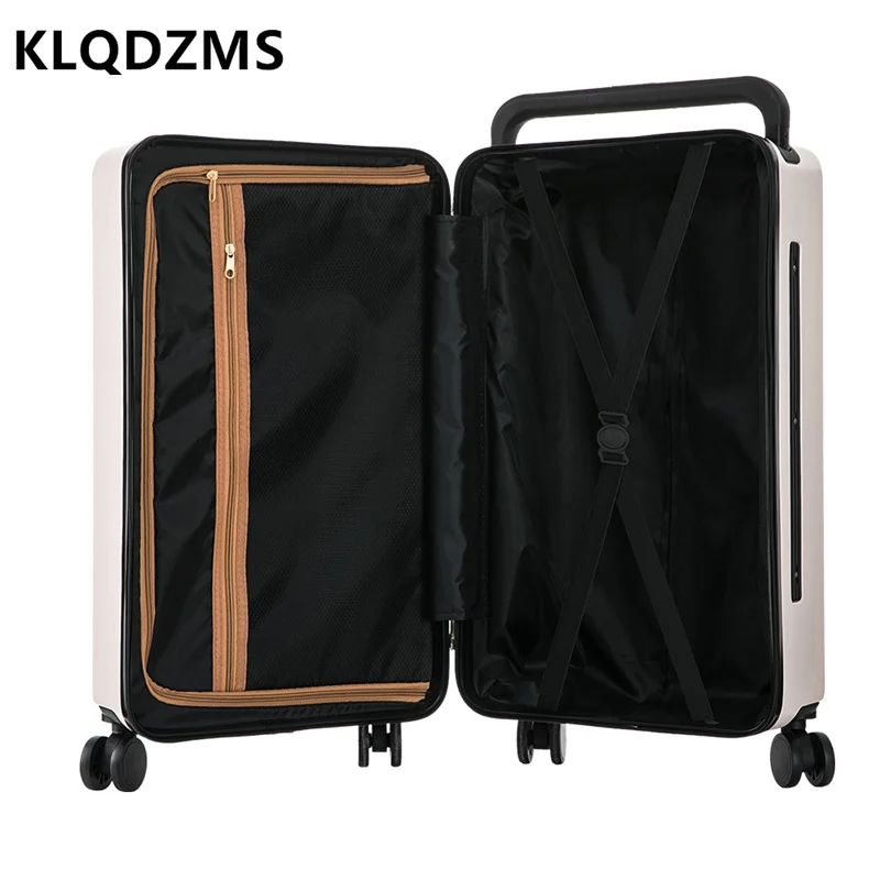 KLQDZMS Student Suitcase ABS+PC Boarding Case 24 Inch Trolley Case Durable 20" Wheeled Travel Bag Carry on Travel Luggage