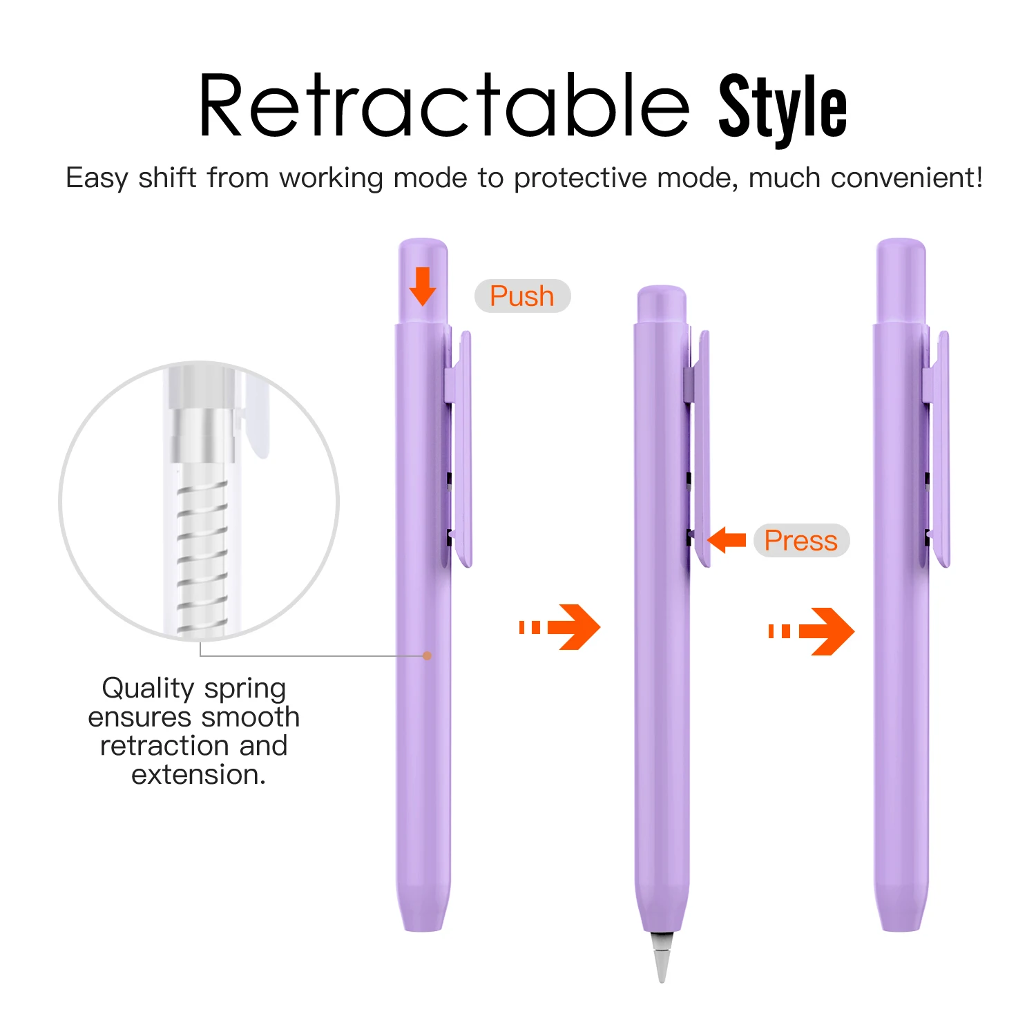 MoKo Holder Case for Apple Pencil 1st Generation,Retractable Apple Pencil Case Protective for iPad Pencil Sleeve Skin Cover