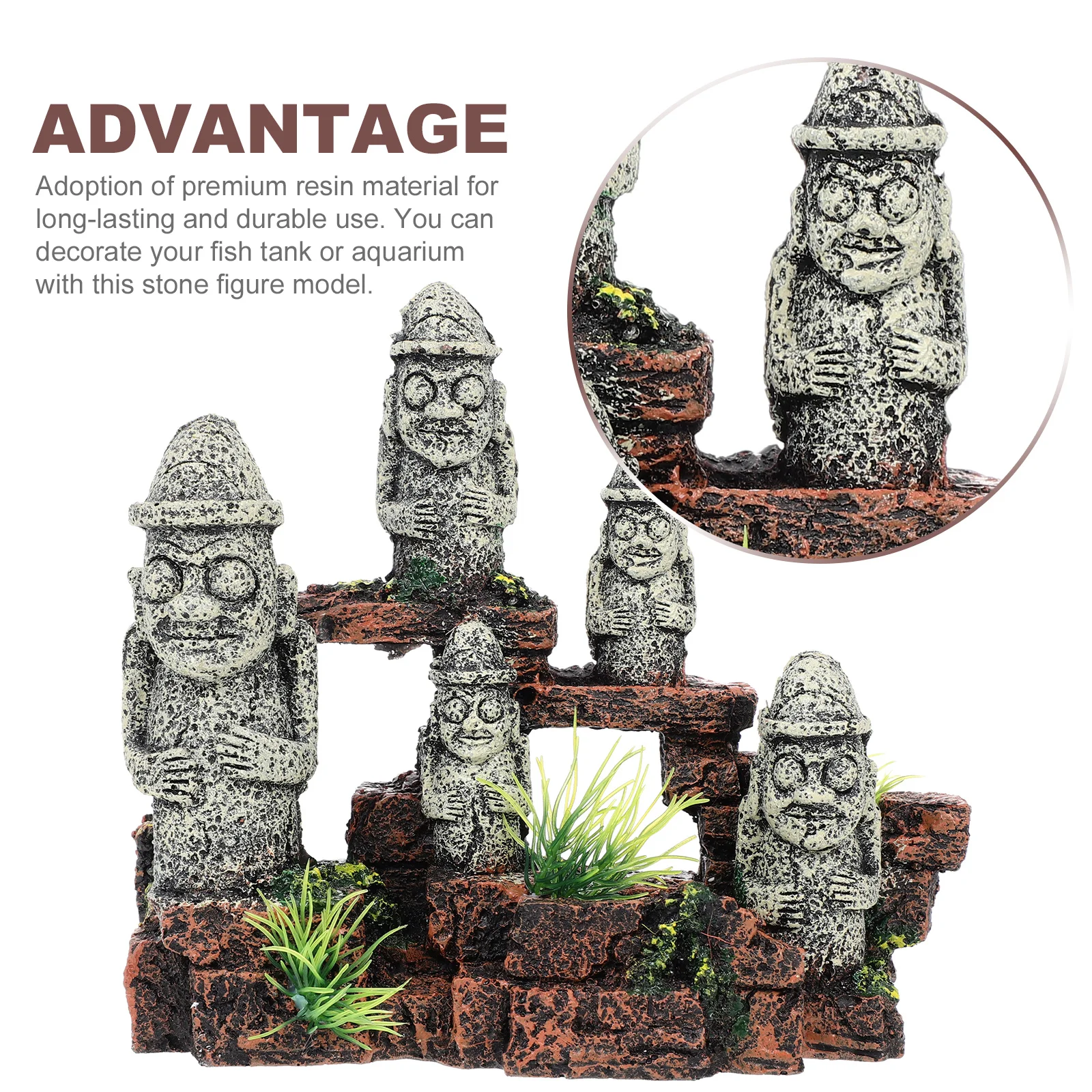 

Underwater Adornment Fish Tank Stone Ornamental Decor Statue Aquarium Landscape Rock