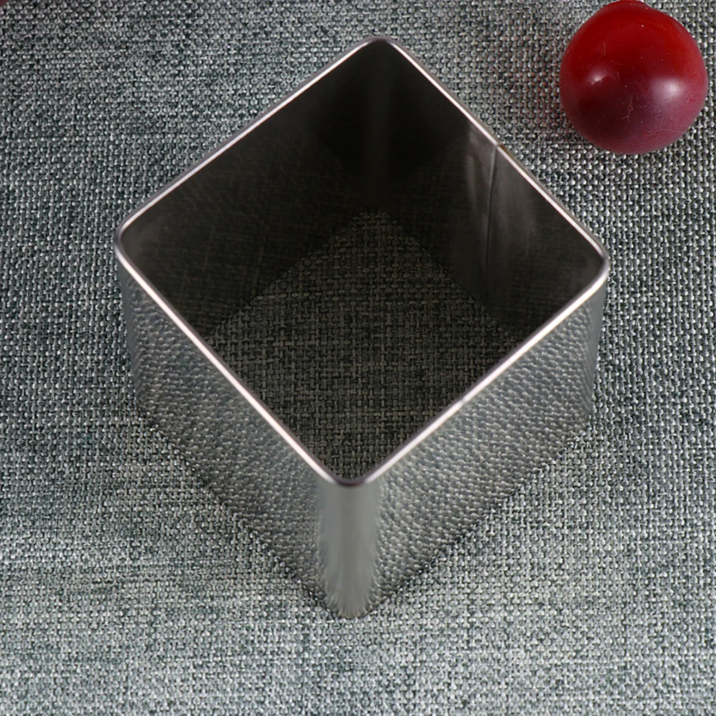 

2 Pcs Suite Stainless Steel Cake Ring Square Shaped Rings for Baking Mousse Molds