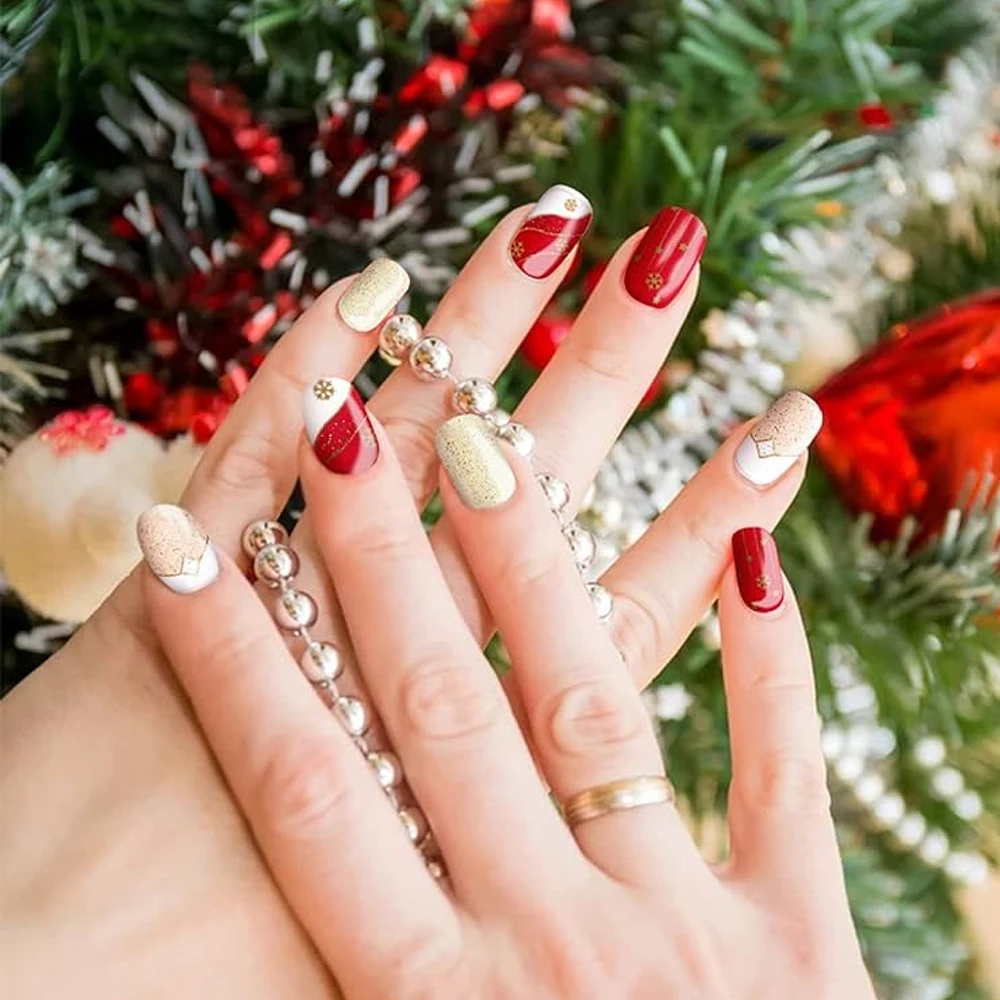 KODIES GEL Christmas Red Gel Nail Polish 15ML Semi Permanent UV Glitter Silver Gold Gel Varnish for Manicure Nails Art Design