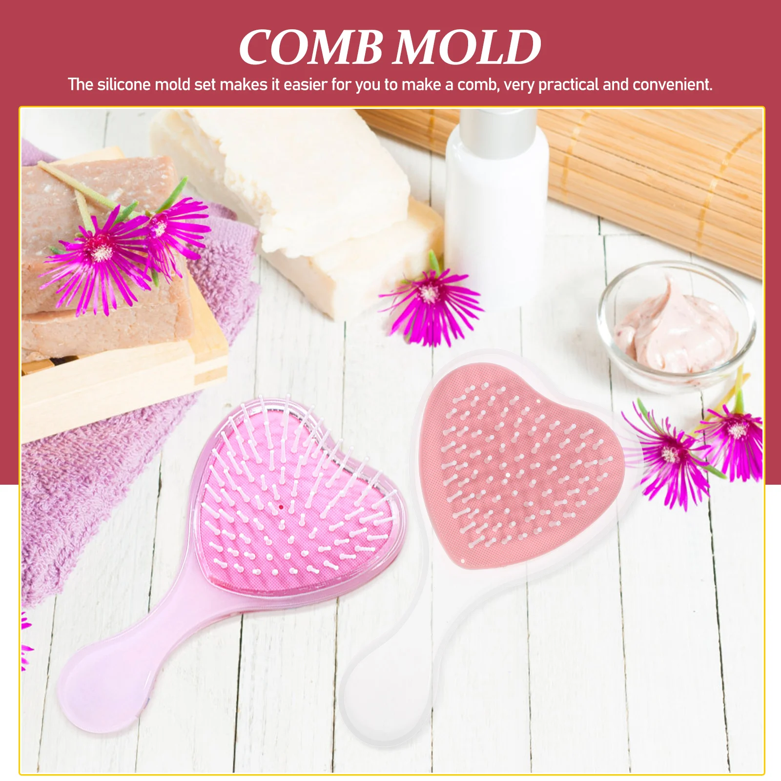 

1set 1Set Diy Silicone Comb Diy Making Molds Mold Epoxy Casting Reusable Non-Stick Flexible Craft Making Kit Handicrafts Resin