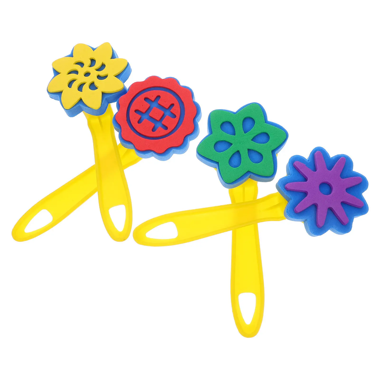 4Pcs Toddler Paint Brush Set For Activities Christmas Painting Activity Children's Sponge Stamp