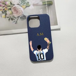 Personalized Customized Letter Leather Case For Iphone 15 16 pro max 14 13 Pro Max 12 Mini 11 kafr letters Luxury Covers
