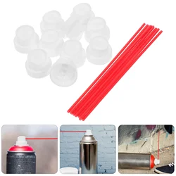 10 set Aerosol Nozzle Spray Can Extension Tube Replacement PVC Plastic Dust Remover Sprayer Valve Storage Tool Parts Spray Can
