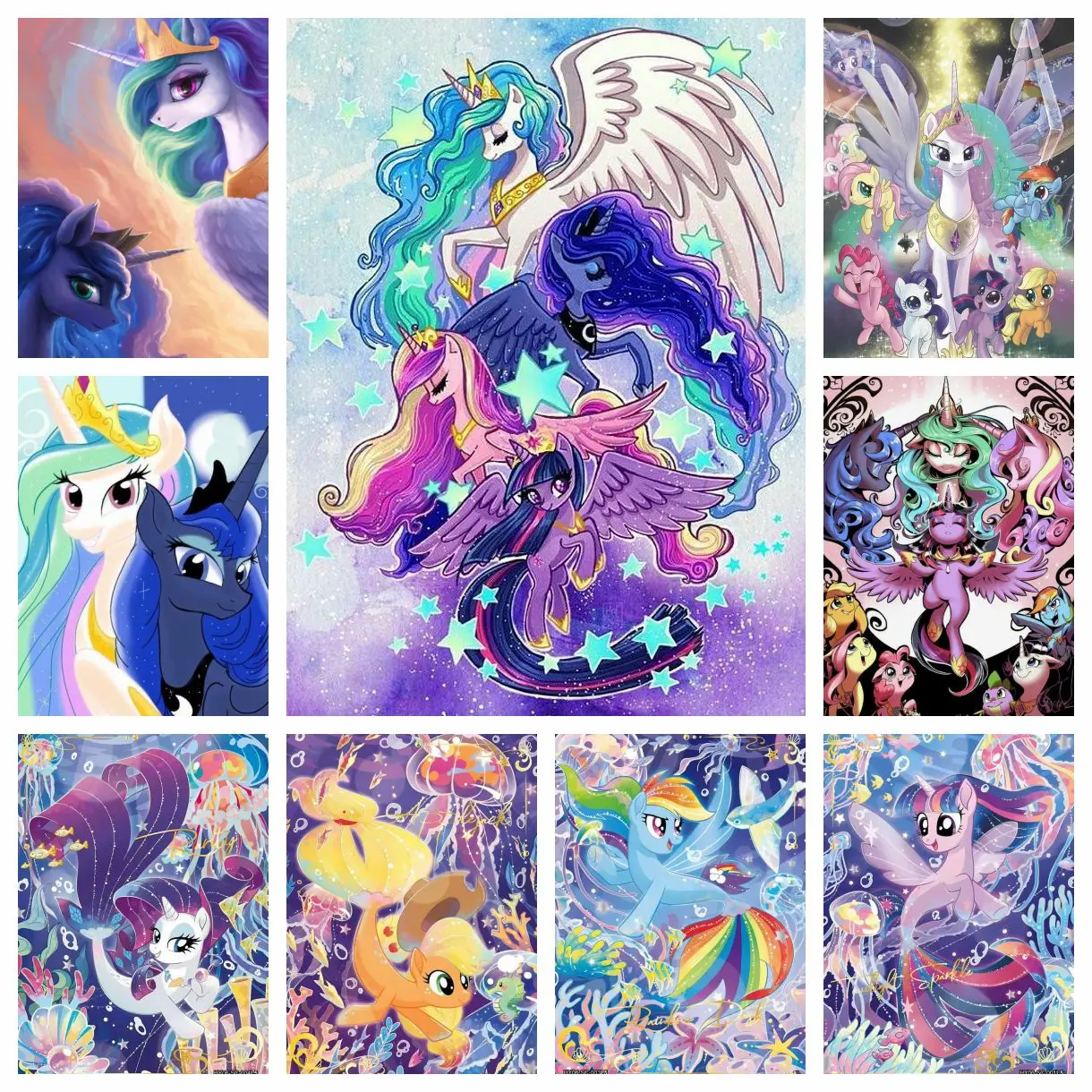 2025 neue My Little Pony 5D DIY Diamant Malerei Kreuz Stich Einhorn Strass Mosaik Stickerei Wohnkultur Kinder Geschenk