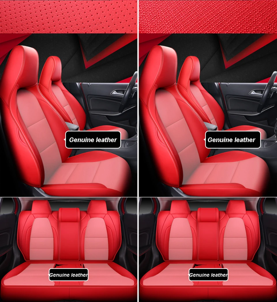 Maßgefertigte Ledersitzbezüge für Mercedes Benz GLA GLC CLA Luxus-Komplettset Innenausstattung Autozubehör – Detail 2