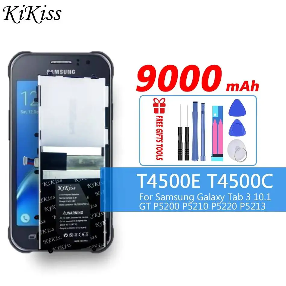 

T4500E T4500C For Samsung Galaxy Tab 3 10.1 GT P5200 P5210 P5220 P5213 Lightweight Tablet Battery 9000mAh