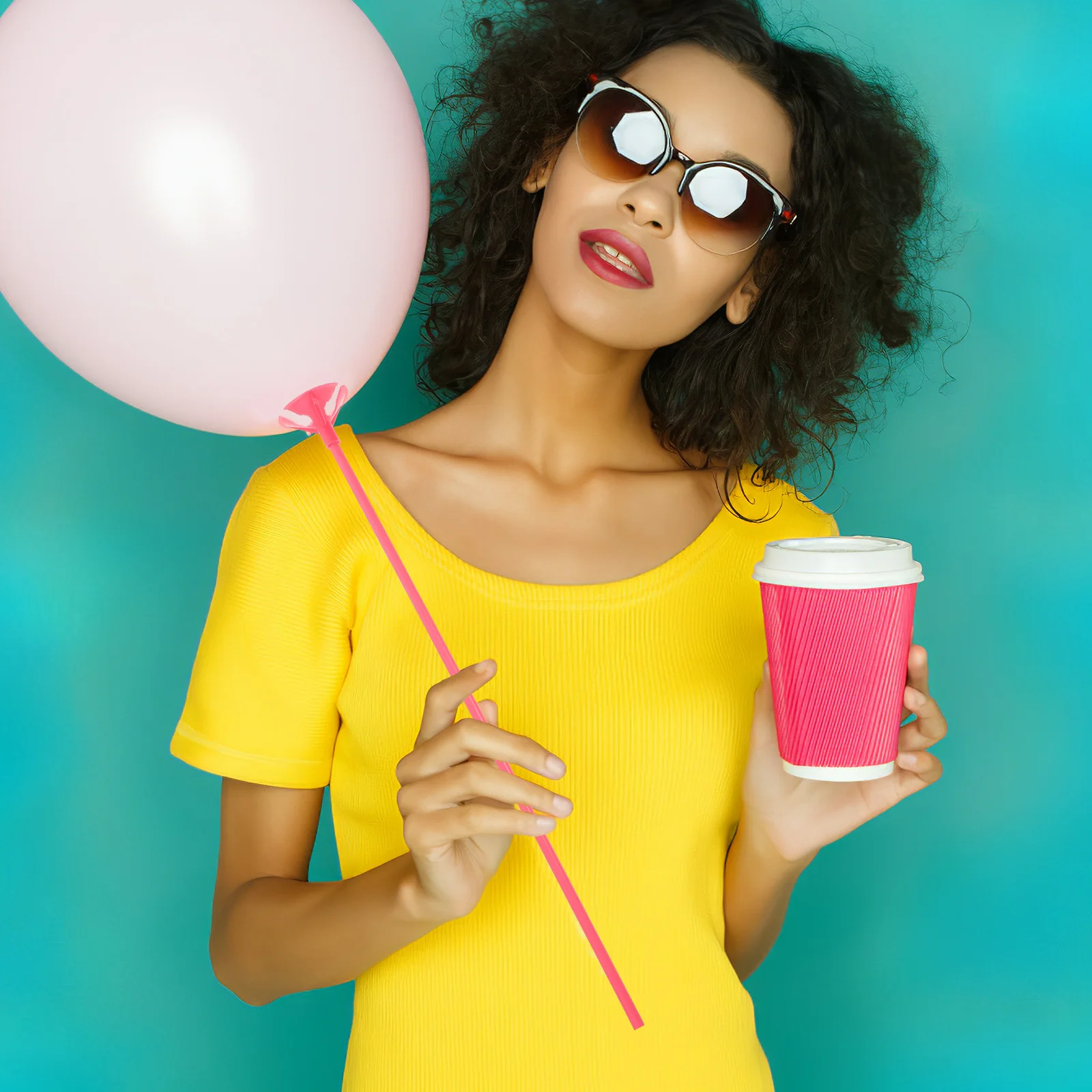 

100pcs Set Bracing Pole With 100 Bracing Trays Durable Plastic Party Decoration Accessories Wedding Birthday Event Supplies