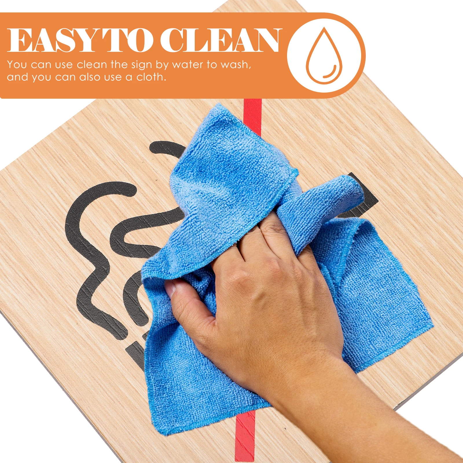 

4pcs No Sign Wood Warning Signs for Hotel Restaurant Hotel Warning Boards Office Material Traffic Safety