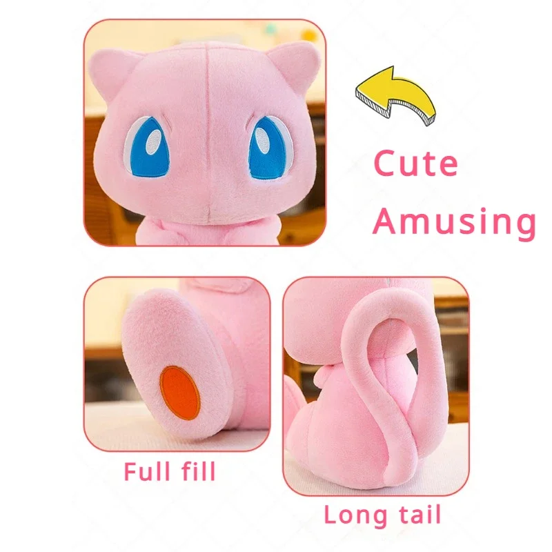 35/45CM New Pokemon Mew Plush Cute Huge Toys Pink Mew Anime Doll Cute Stuffed Plushie Gift For Children Birthday Kids