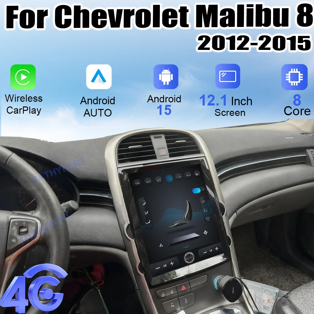 

Android 15 For Chevrolet Malibu 8 2012-2015 Car Multimedia Player Carplay Display Stere HD Screen GPS Radio Audio Head Unit 4G