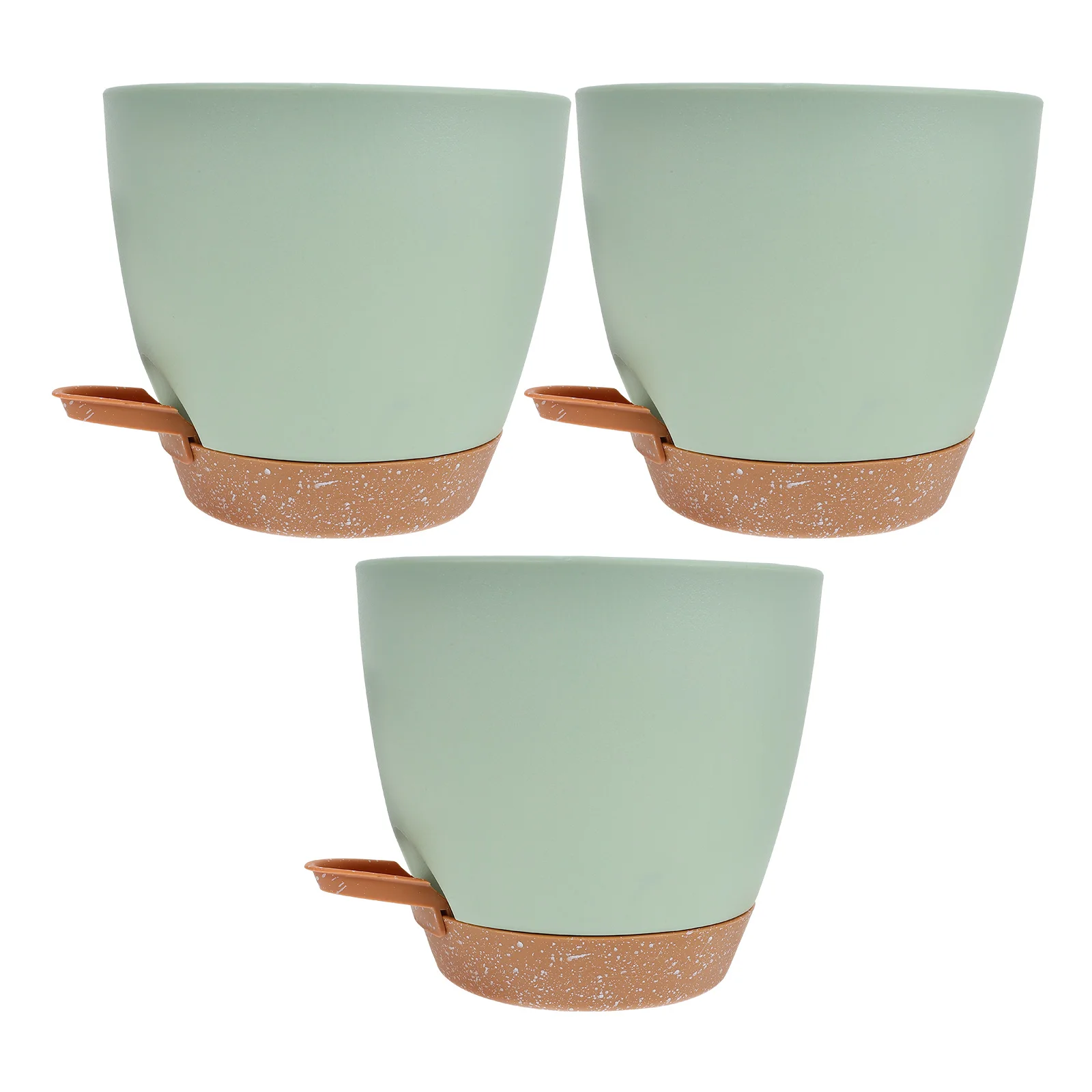 

3 Pcs Self Watering Flower Pot Automatic Absorbent Indoor Planter Hydroponics Light Green Home Office Balcony Planters Garden