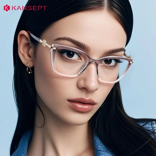 Imagen 2 del producto Gafas KANSEPT para Mujer, Estilo Masculino, Lentes Graduadas para Leer, Lunette De Lecture Femme