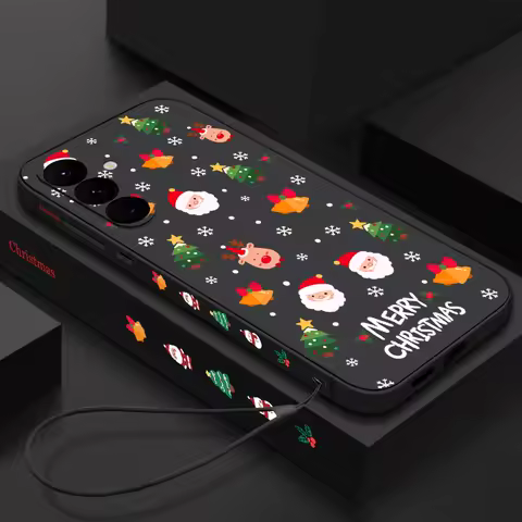 Merry Christmas Phone Case For Samsung Galaxy A56 A17 A26 A16 A36 A55 A54 A53 A15 S24 S25 FE S25 S22 S23 Ultra Plus Soft Cover