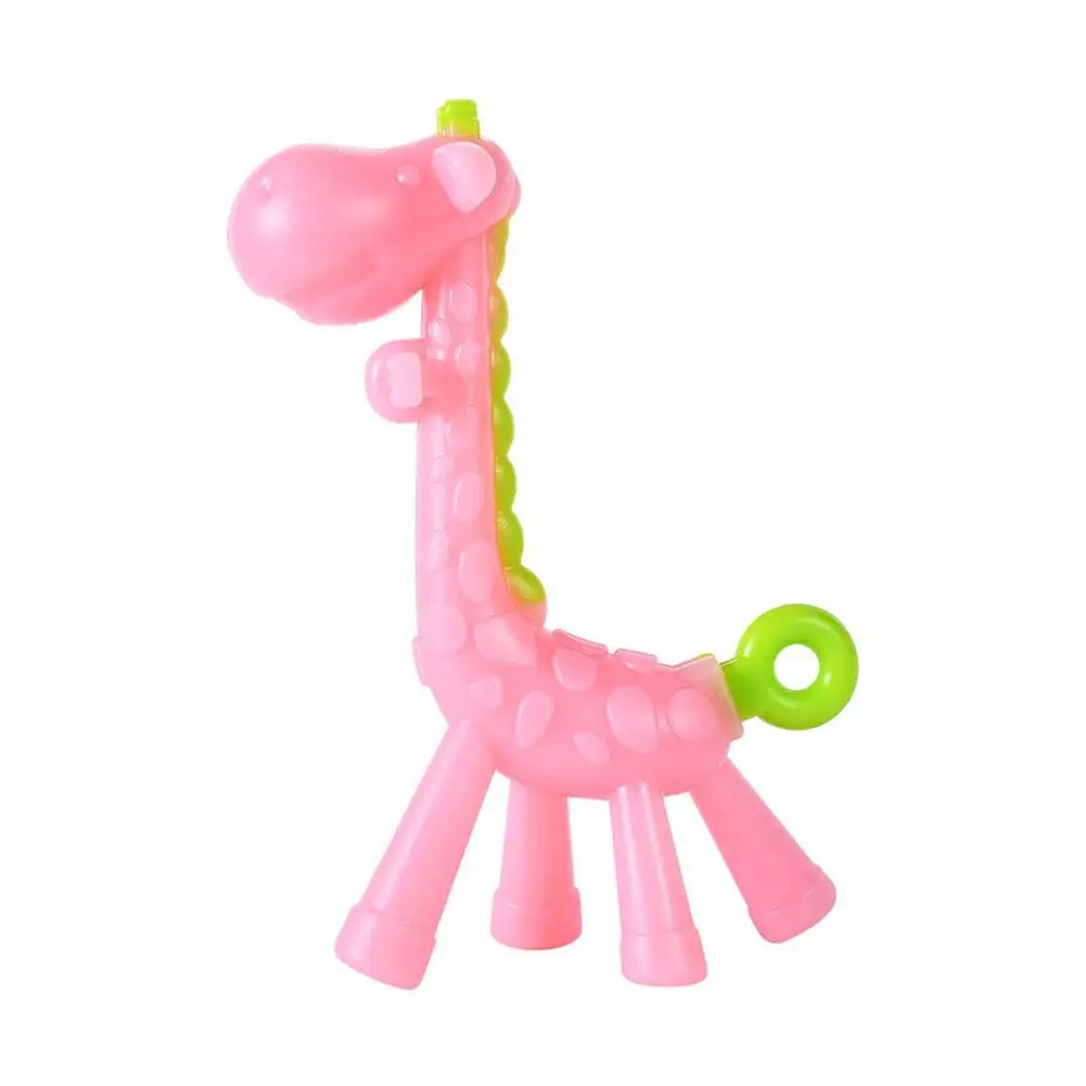 Food Grade Silicone Children's Teething Stick Toys Teether Silicone Giraffe Toys P9y4