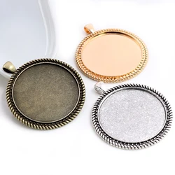 5 개/몫 40mm 내부 크기 골동품 청동과 실버 색상 도금 새로운 패션 스타일 카보 숑 자료 설정 매력 펜던트