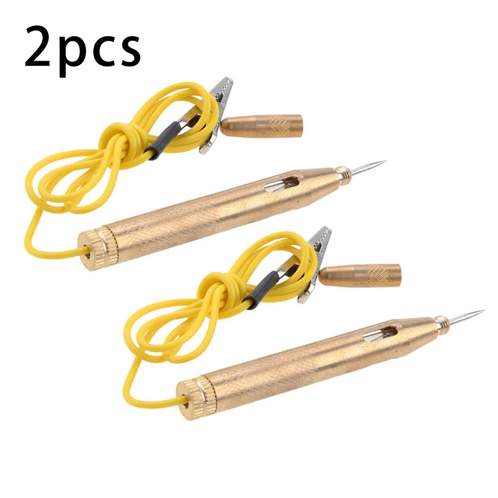 2x Car Auto Circuit Fuse Voltage Tester Test Light Probe Pen Pencil DC 6V/12V/24V Copper Style New And High Quality
