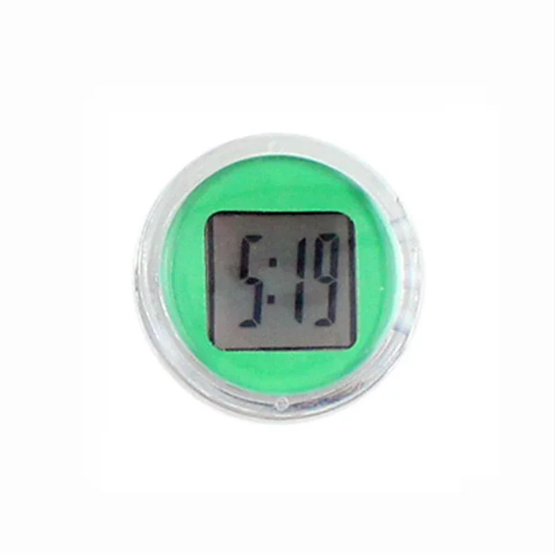 Mini Car Clocks Watch Waterproof Celsius Waterproof Dust-proof LED Stick-On Motorbike Mount Mini Digital Clock