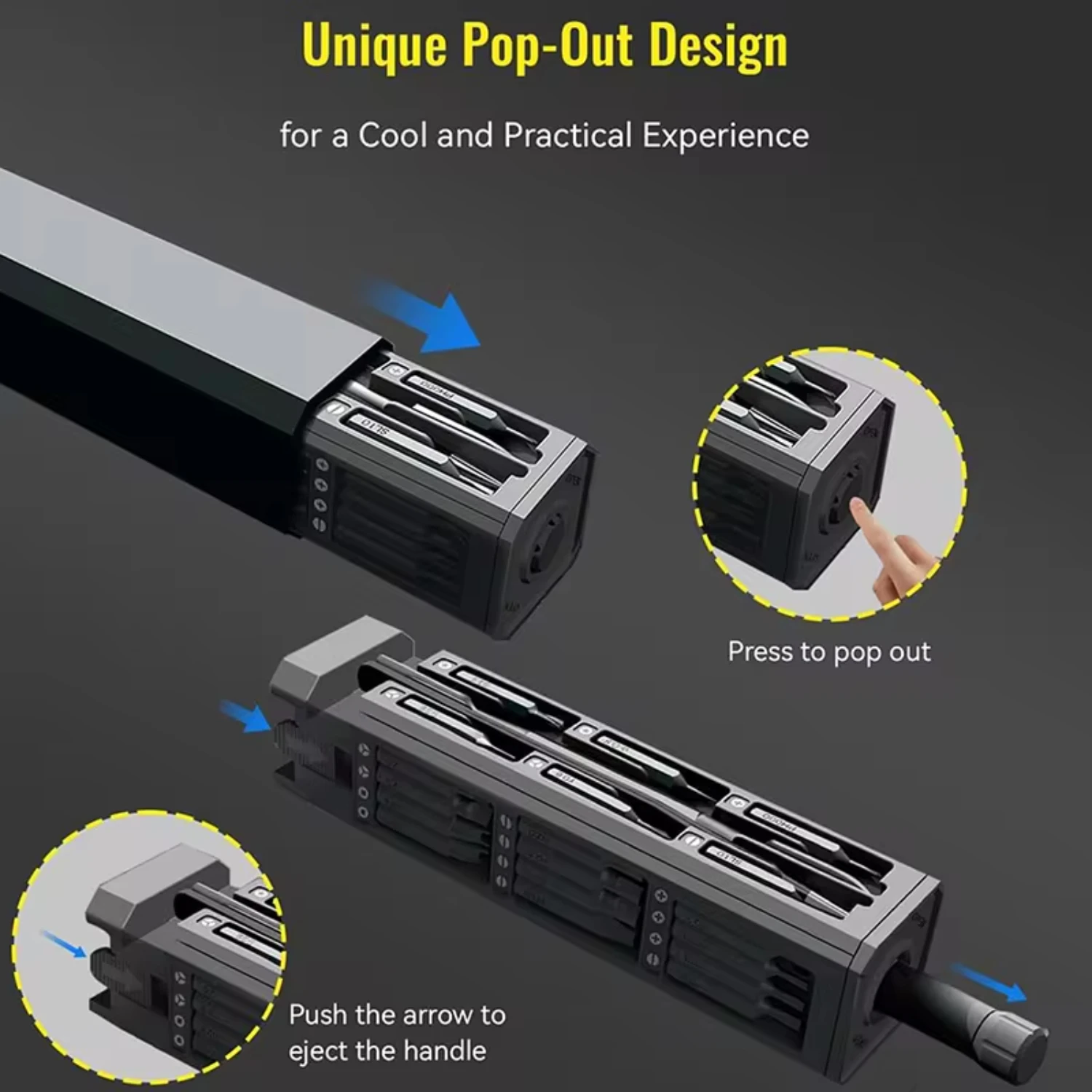 44 in 1 Precision Screwdriver Kit - Mini Set, Portable Repair Tool - Small Professional Screwdriver