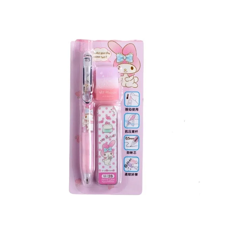 Sanrio My Melody Hello Kitty Kuromi Cinnamoroll automatische potloodset schattige cartoon hoogwaardige 0,5 met loodbriefpapier prijs