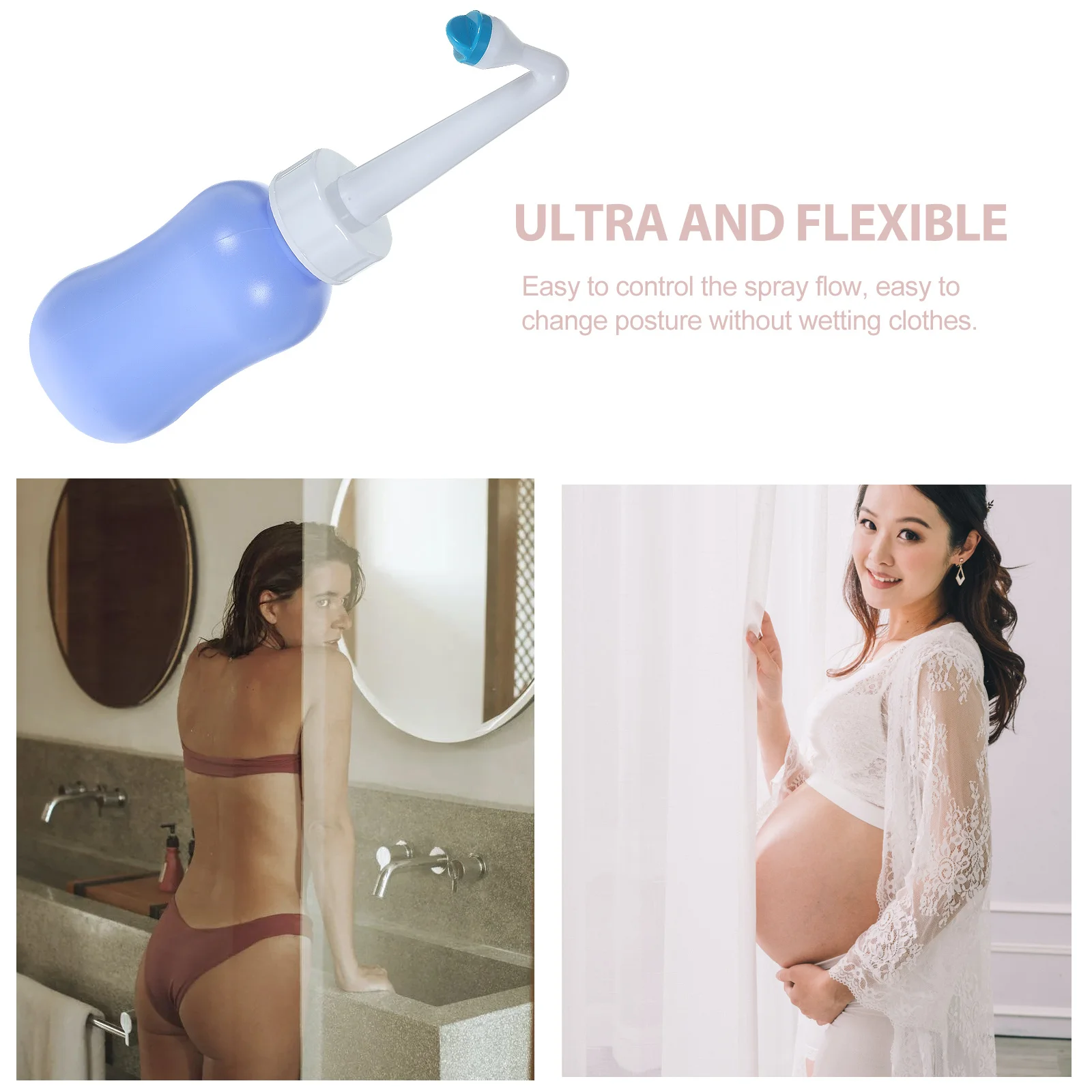 

1pc 300Ml Portable Bidet Sprayer Vulva Flusher Durable Private Parts Washer For Cleaning Travel Home Use Flexible