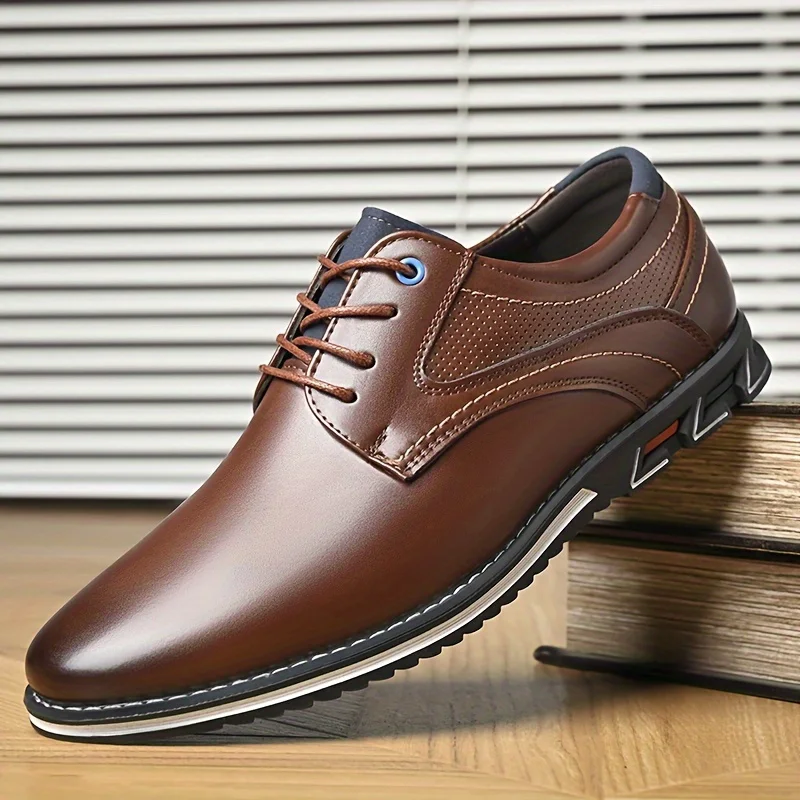 PLUS SIZE 's Dress Shoes - , Non-Slip, Lace-Up for Office Wear