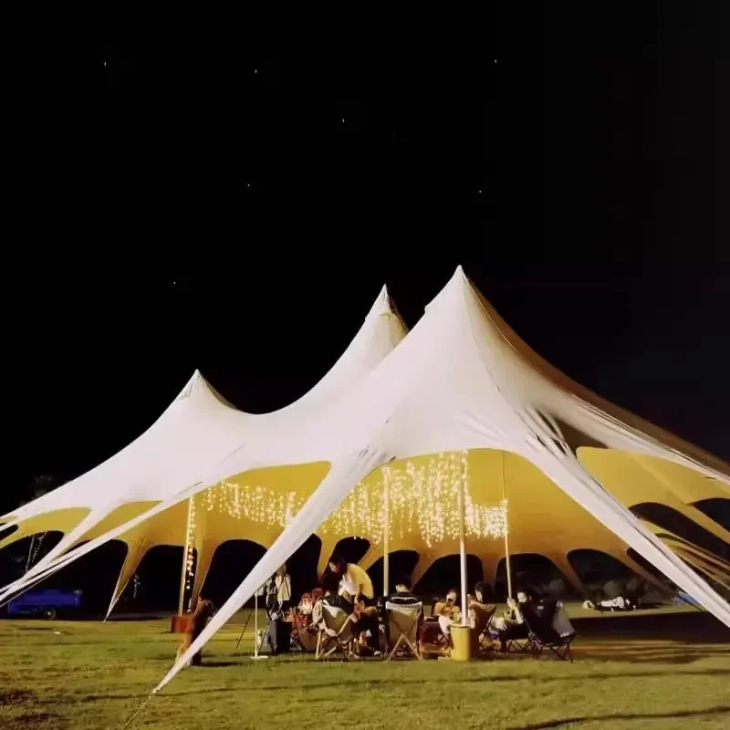 Super large size Wanzhongshan camp outdoor scenic spot camping tent sun protection giant awning