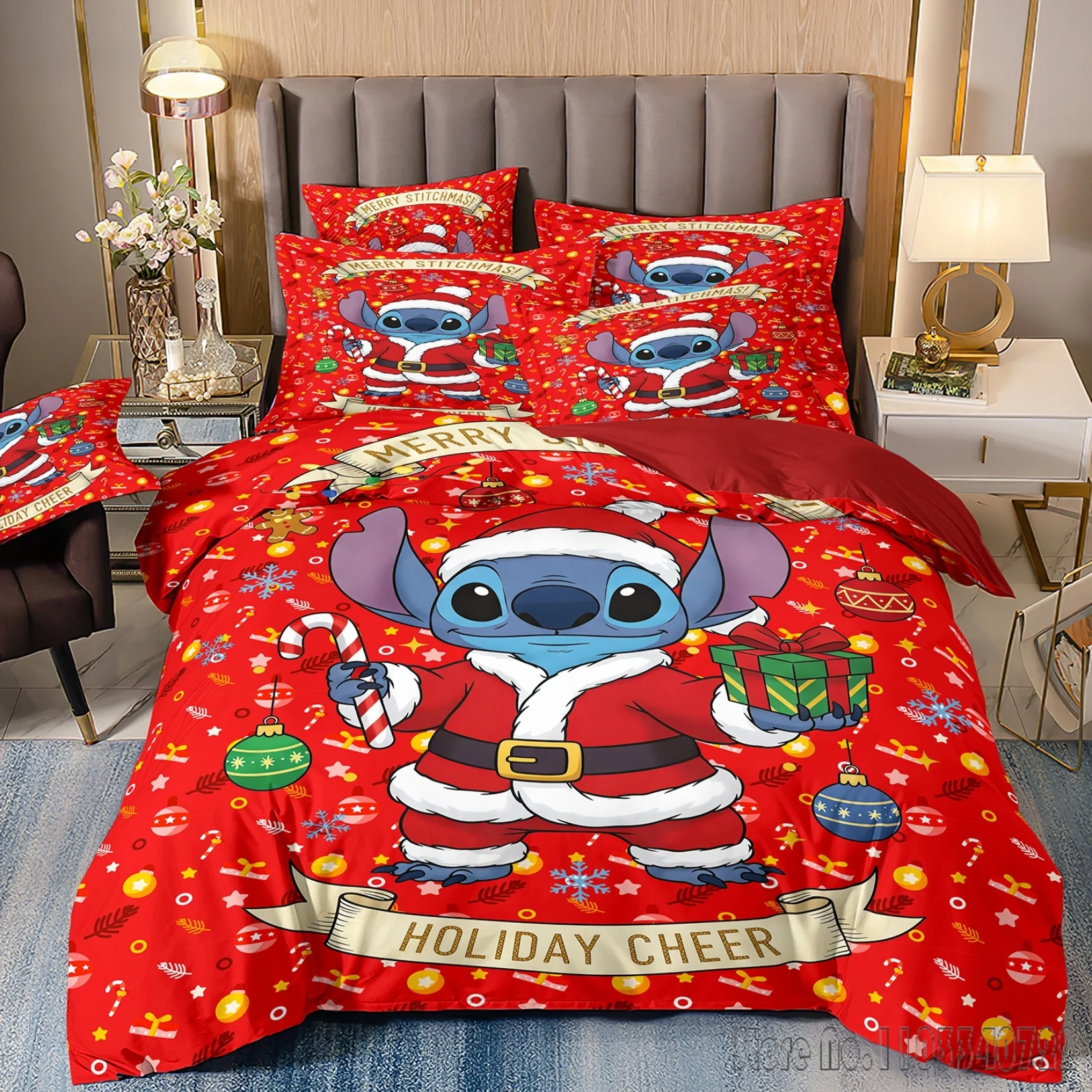 2026 أنيمي عيد الميلاد غرزة ثلاثية الأبعاد مطبوعة طقم سرير الطفل طقم أغطية لحاف الطفل المفارش التوأم واحد الملك الاطفال الكبار هدية