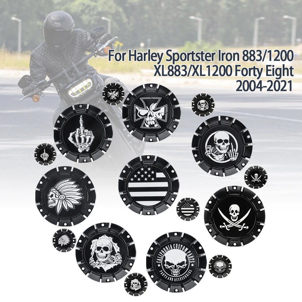 

Motorcycle Derby Covers Engine Clutch Timing Timer Cover For Harley Sportster 883 Custom XL883 Iron 1200 XL 1200 48 Seventy Two