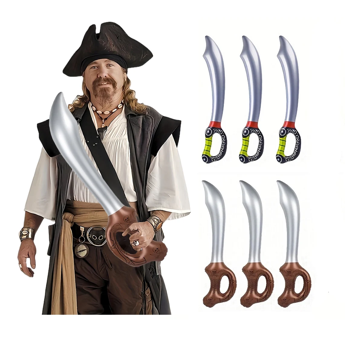 Aufblasbare Schwerter, aufblasbare Messer für Event-Themenpartys, Rollenspiele, Weihnachtsspiele, Bühnen-Requisiten, Sommer-Schwimmbad