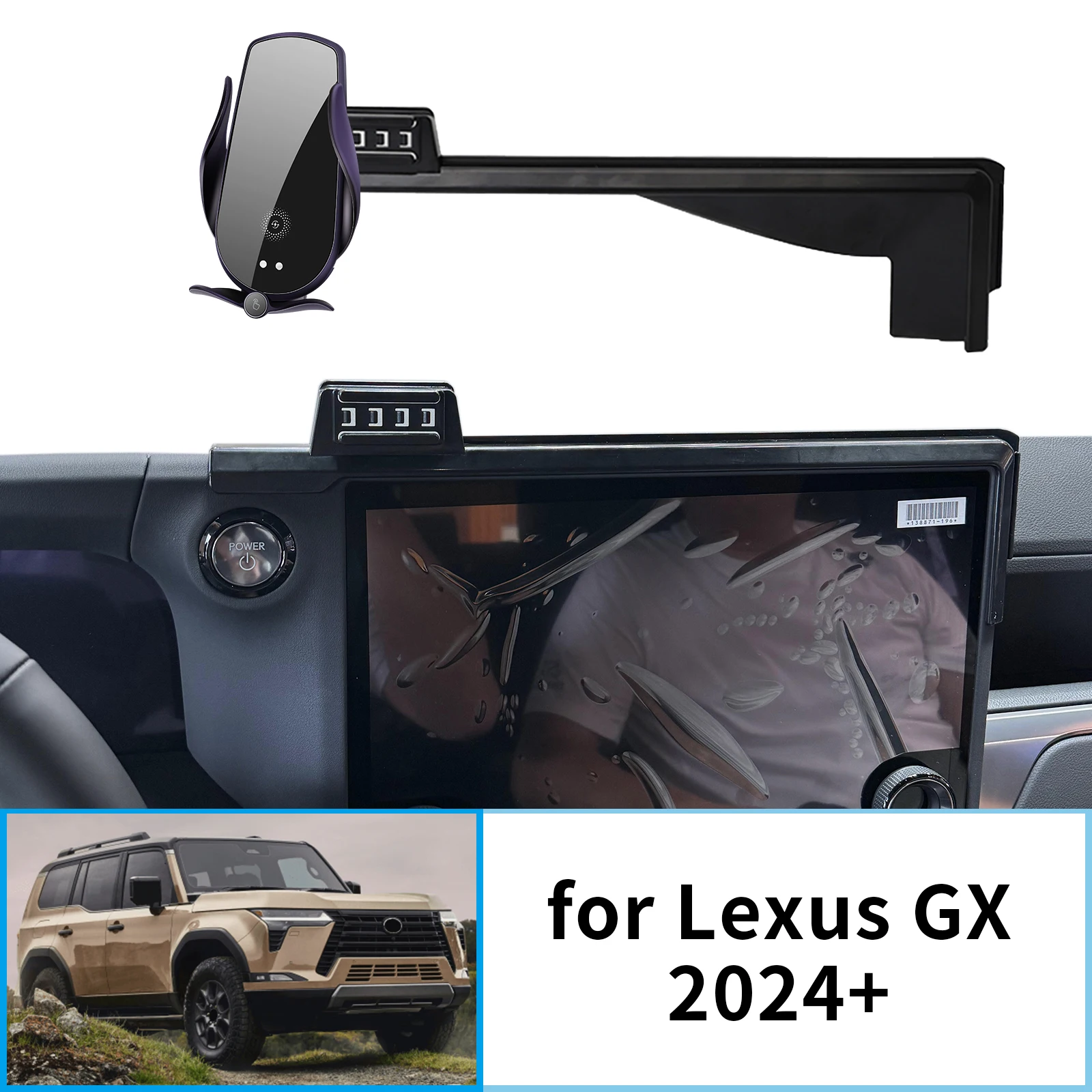 

Car Mobile Phone Holder for Lexus GX 2024 2025 550 550h GX550 GPS Bracket Navigation Stand Auto Accessories