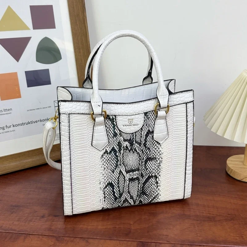 

Designer Paris Inspired Crossbody Bag - Original Retro Textured Leather Purse With Unique Square Satchel And Letter Logo