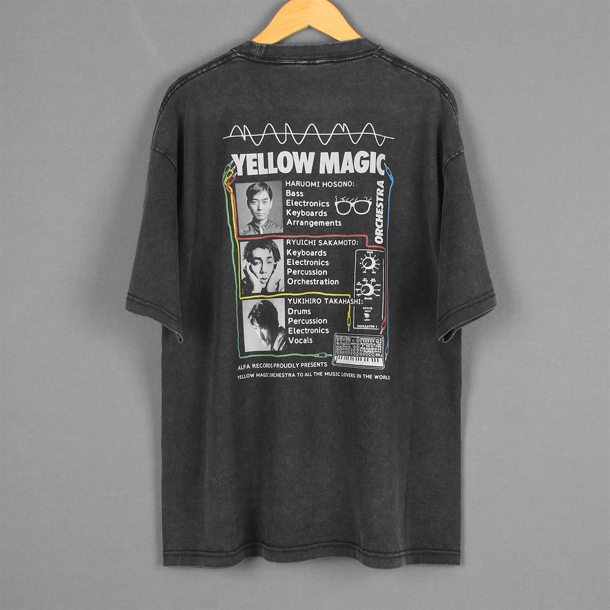 YMO T Shirt Yellow Magic Orchestra Haruomi Hosono Ryuichi Sakamoto