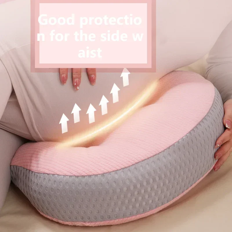 Almohada Lumbar Universal para mujeres embarazadas, soporte de cintura y protección para dormir de lado, cojín en forma de U, almohada de embarazo