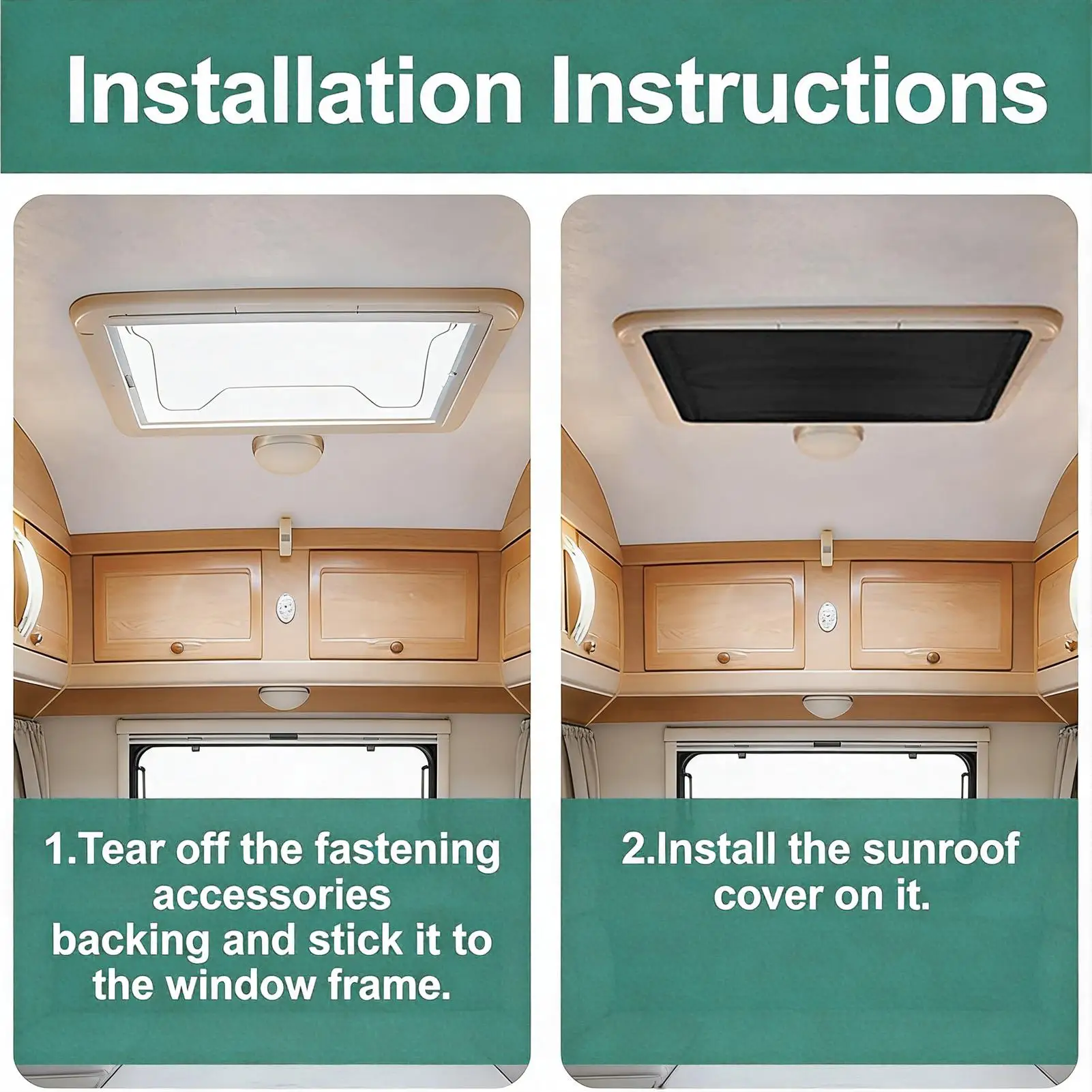 

RV Vent Insulator 2 Pieces Anti-UV Sunshade With Reflective Layer RV Fan Vent 16.14x16.14In For Exterior Window Ceiling Inside