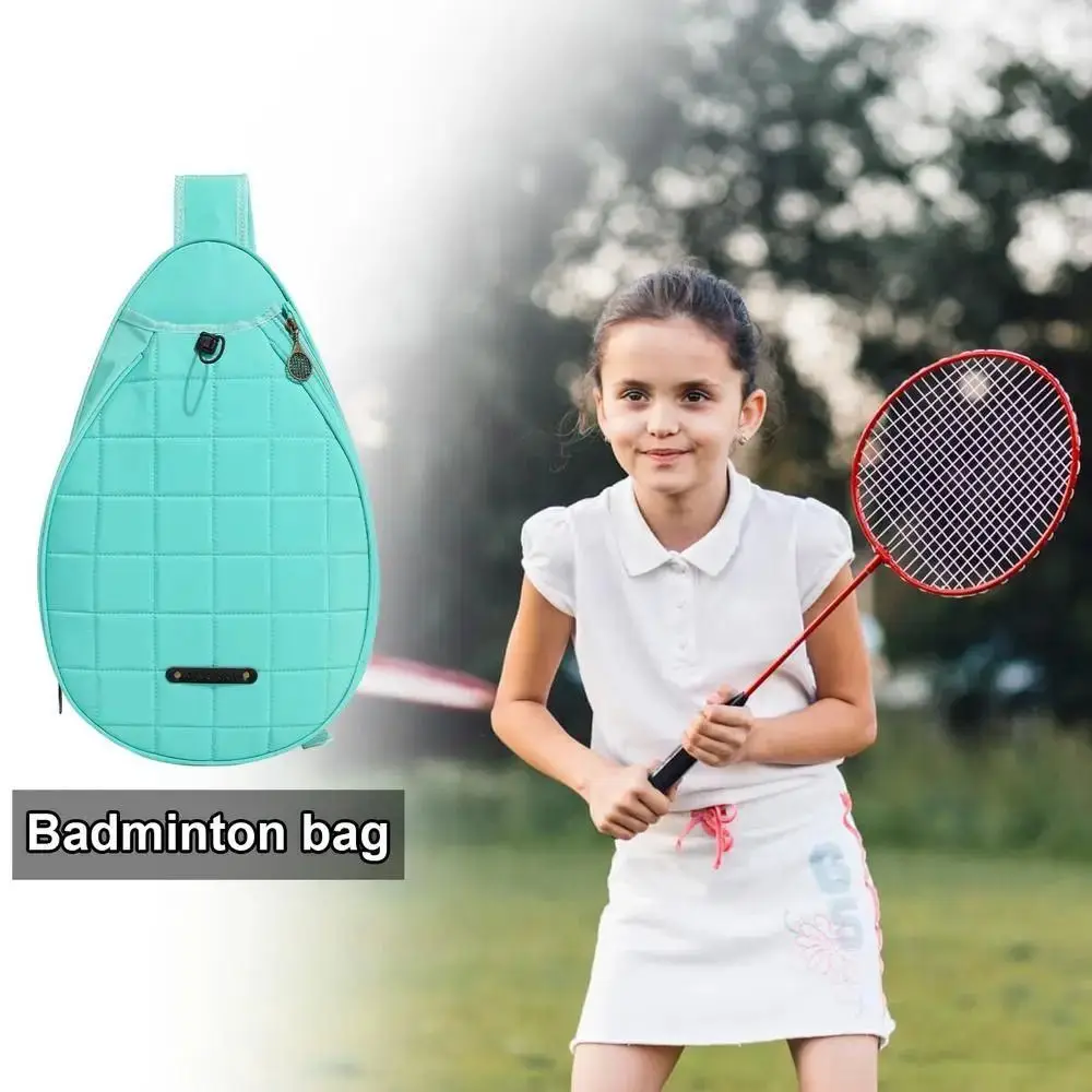 Large Capacity Tennis Crossbody Backpack Zipper Closure Adjustable Strap Lightweight Sling Bag Professional Organizer