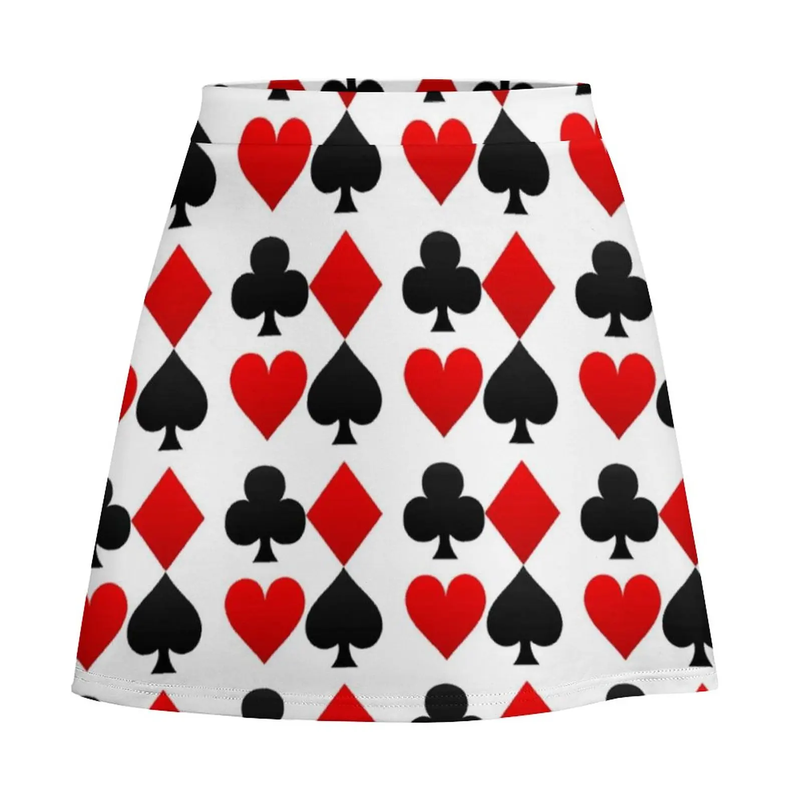 Playing Poker Card A-line Skirt Hearts Diamonds Clubs Spades Y2K Casual Skirts Elegant Mini Skirt Print Clothes Birthday Gift