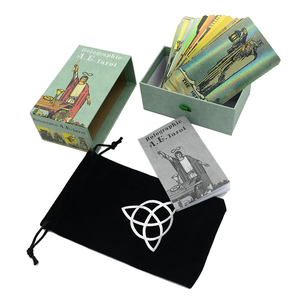 78Pcs Waite Tarot Card with Guide Book Pull Out Gift Box Full English Divination Fate Oracles Deck Cards Board Game 12x7cm