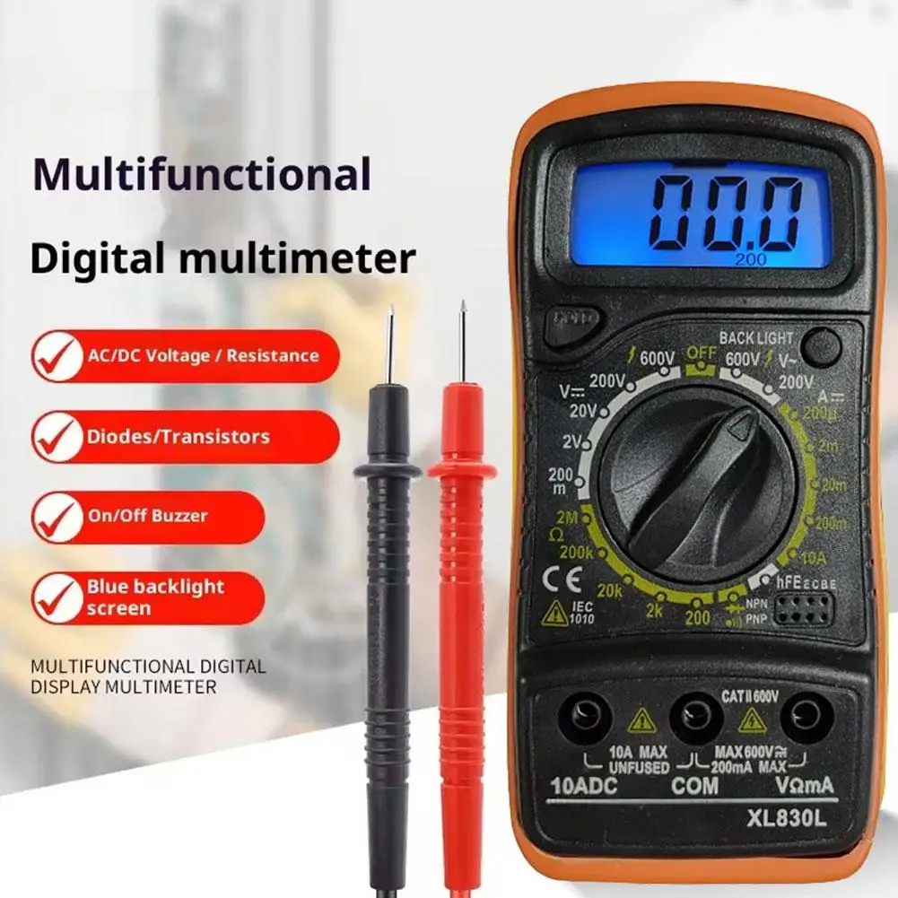 

Цифровой мультиметр с ЖК-подсветкой, точно тестирование, вольтметр, ом, амперметр, измеритель напряжения, тестер Multimetro C2A4