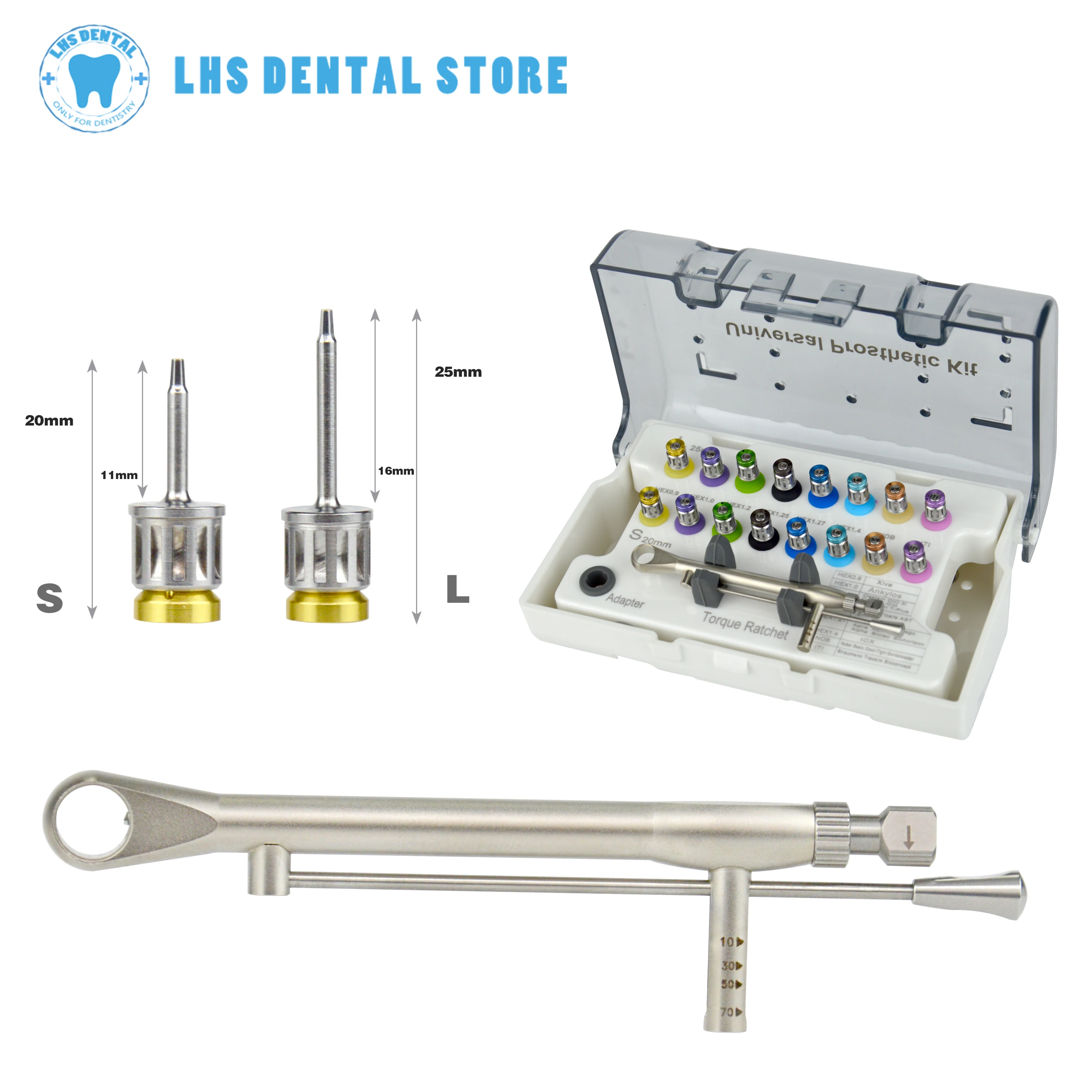 Dental 16pcs Implant Torque Wrench Screwdrivers For Dentistry Universal Implantology  Dentistry Implant Repair Tools