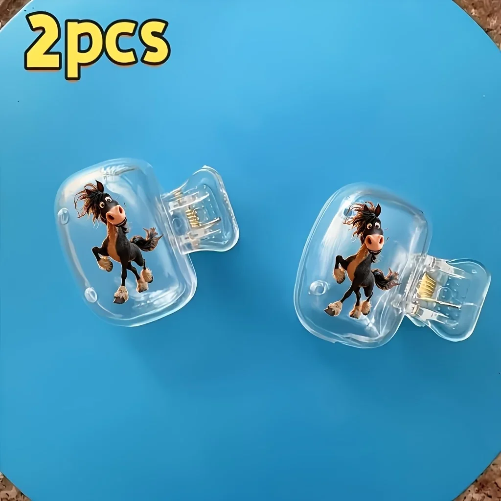 2pcs Black Horse Toothbrush Storage Case Suitable for Various Sizes of Travel Kits Toothbrush Travel Case with Dust-Proof