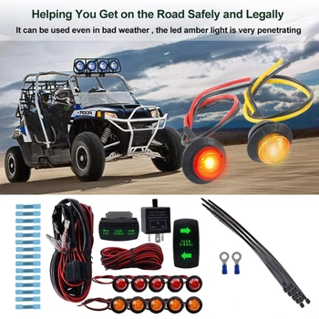 UTV Accessories with Turn Signal Light Switch Blinker LED Lights