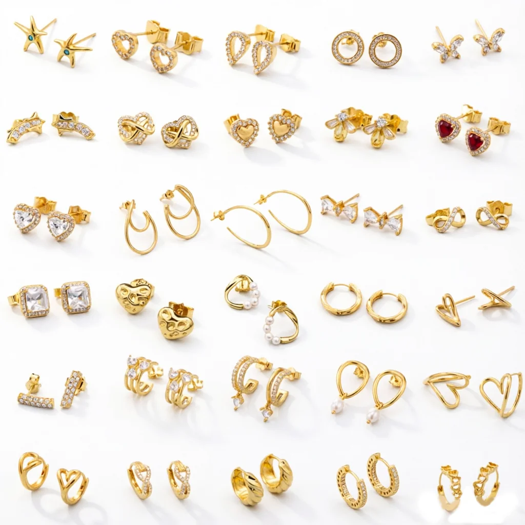 Hot Sale14K Gold Plated 925 Silver Infinite Love Earring Flower Starfish Earring For Women Popular Engagement wedding Jewelry