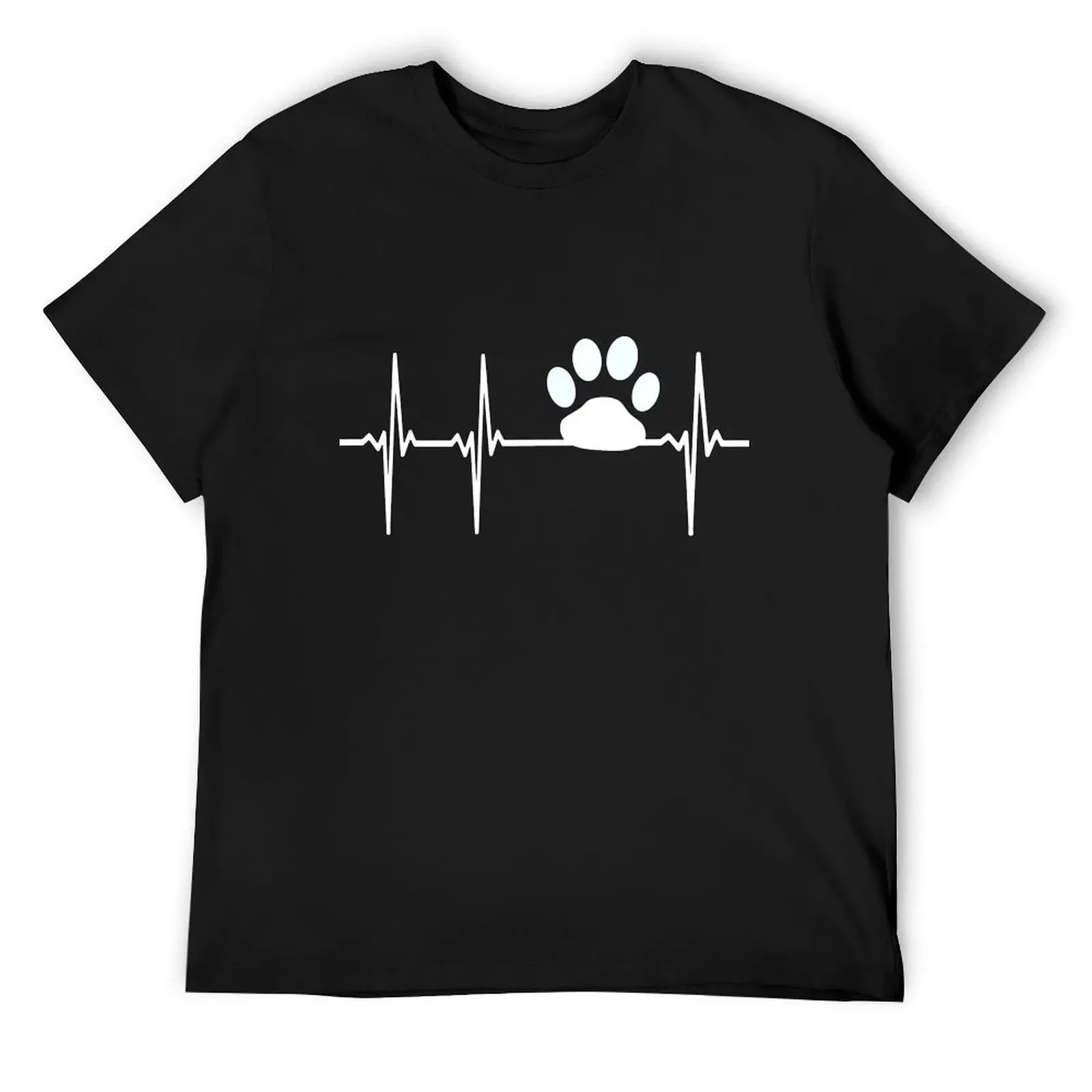 Paw Heartbeat T-Shirt football t shirt summer top kawaii clothes mens cotton t shirts