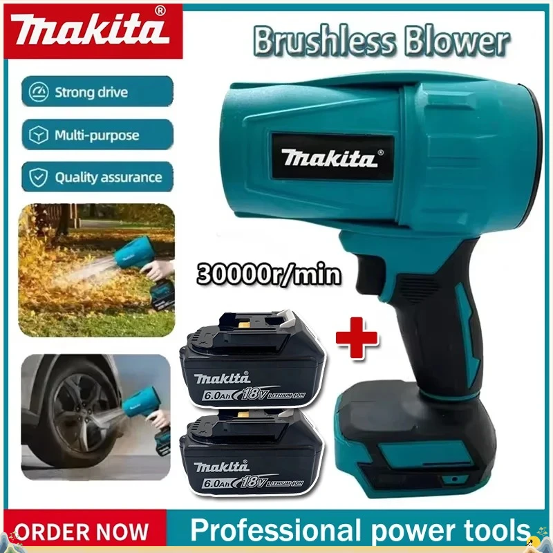 

Makita 30000RPM Brushless High Power Turbo Fan Blowers Electric Handheld Jet Fan Snow Leaf Dust Blowing Tool for 18V Battery