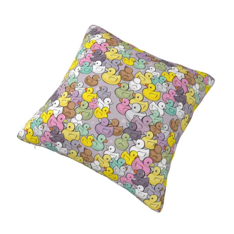 Custom Nordic Style Colorful Baby Ducks Cushion Cover 45x45cm Polyester Pillow Case for Car Square Pillowcase