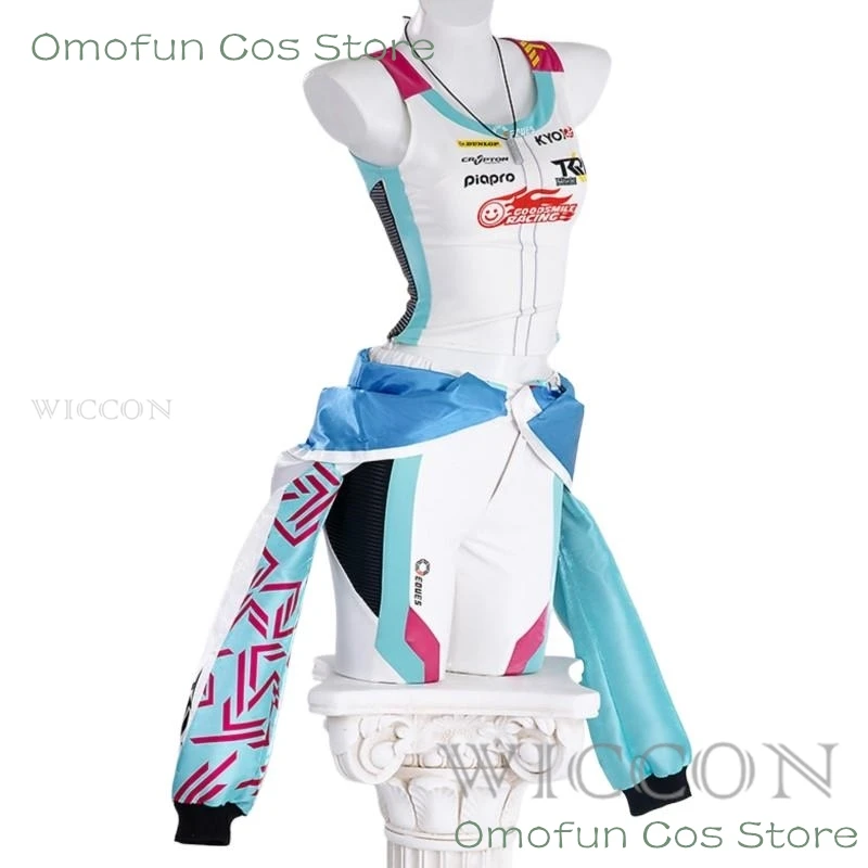 Project seikai Cosplay Racing Costume Women 2024 Racing Suit Costume Milku Cosplay Hat Headphone Bodysuit Plus Size