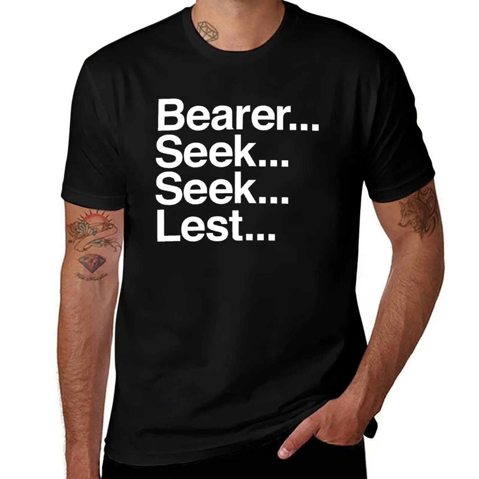 

Bearer... Seek... Seek... Lest... T-Shirt Worker Basic Short Sleeve Tee