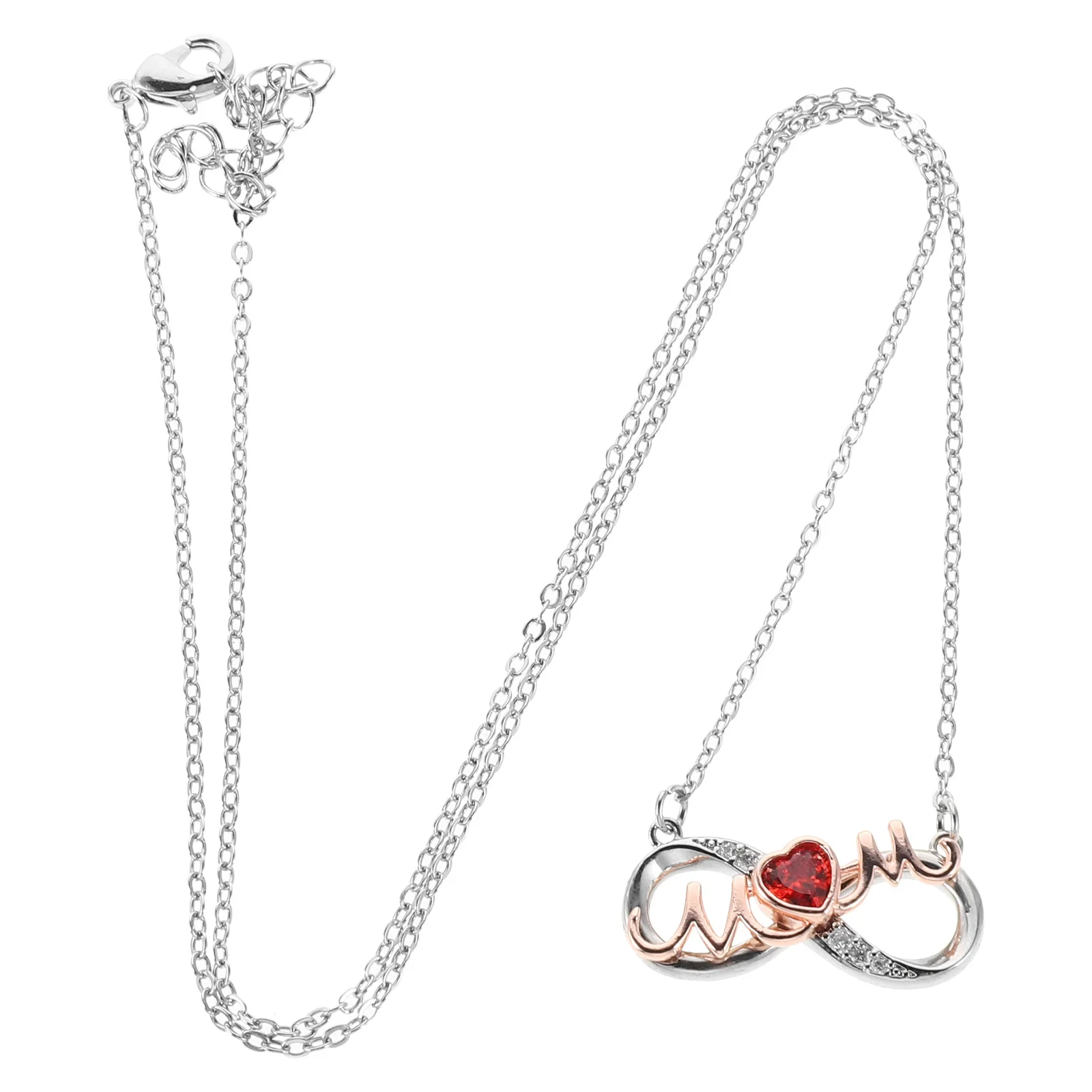 

Mothers Day Necklace Crystal Cherry Pendant Dainty Chain Necklace Jewelry Charm Holiday Gift Women Clavicle Chain